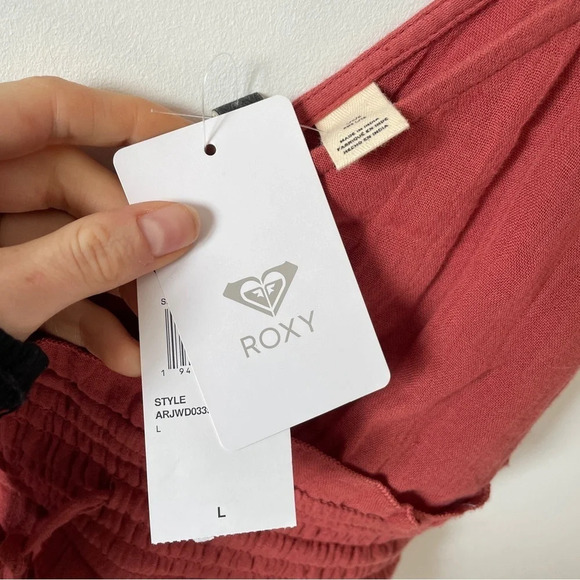 Roxy Simple Blossom Dress NWT Burnt  Red Size Large - Picture 9 of 10